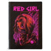 Keskin Color Rebel Pp Sp Defter A4 Büyük 80 Kareli Red Girl
