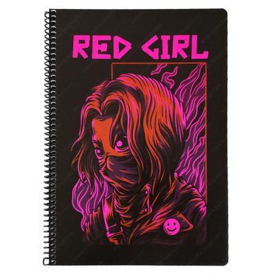 Keskin Color Rebel Pp Sp Defter A4 Büyük 80 Çizgili Red Girl