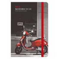 Scrikss Notelook A6 15X11cm Not Defteri Red Motorcycle Çizgisiz