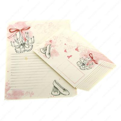 Ivory Mektup Kağıdı Zarf Set 10'Lu Romantic Style
