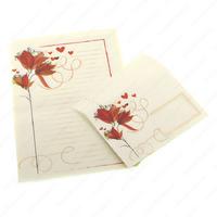 Ivory Mektup Kağıdı Zarf Set 10'Lu Red