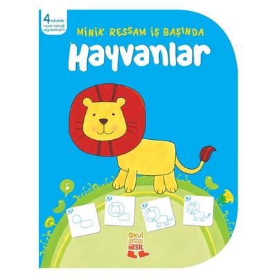 Minik Ressam İş Başında 4 Adımda Resim Tekniği Hayvanlar