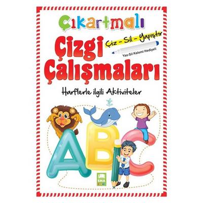 Çıkartmalı Yaz Sil Çizgi Çalışmaları Harflerle İlgili Aktiviteler