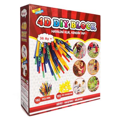 4D Diy Block Bambu Çubuklar 300 Parça