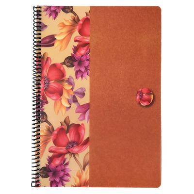Uni Flowers Pp. Sp. Defter A4 80 Yaprak Çizgili Turuncu