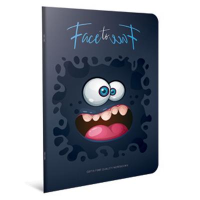 Face To Face A4 Büyük Defter 60 Yaprak Çizgili Black
