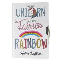 Uni Note 55004 Kilitli Hatıra Defteri 12X19cm Rainbow