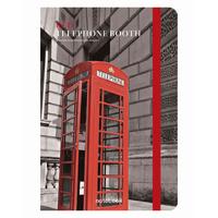 Scrikss Notelook A6 15X11cm Not Defteri Red Telephone Booth Çizgili
