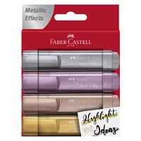 Faber-Castell Fosforlu Kalem Textliner 46 Metalik 4'Lü Set