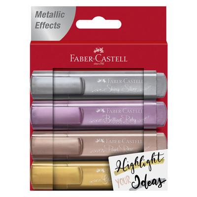 Faber-Castell Fosforlu Kalem Textliner 46 Metalik 4'Lü Set