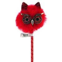 Taros 4137 Tükenmez Kalem Ponponlu Baykuş Kırmızı