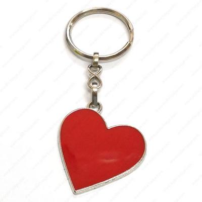 K-Gift Anahtarlık Gümüş Renkte Kalp