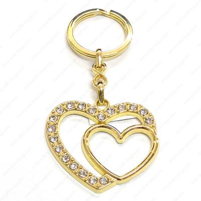 K-Gift Anahtarlık Altın Renk Kalpler