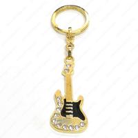 K-Gift Anahtarlık Altın Renk Gitar Siyah