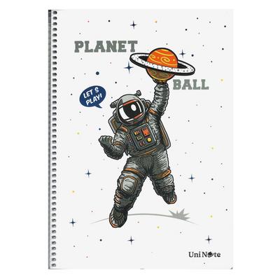 Uni Note Dream Pp. Sp. Defter A4 72 Yaprak Kareli Planet Ball