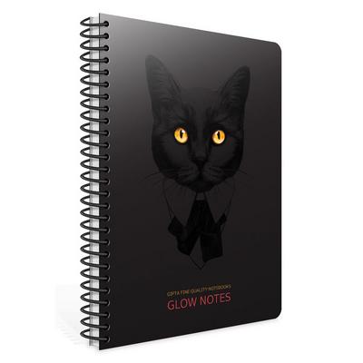 Gıpta Glow Notes Spiralli Defter A4 Büyük 80 Yaprak Çizgili Cat