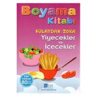 Bulut - Kolaydan Zora Çek Kopart Boyama Kitabı Yiyecekler Ve İçecekler