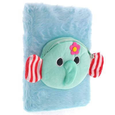 Mikro Pls17 Peluş Cüzdanlı Defter Mavi