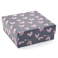 Gıpta Bx1004 Hediye Kutusu 9X9x3cm Hearts Black