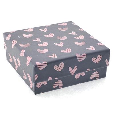 Gıpta Bx1004 Hediye Kutusu 9X9x3cm Hearts Black