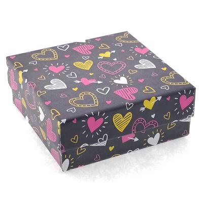 Gıpta Bx1004 Hediye Kutusu 9X9x3cm Hearts Black Color