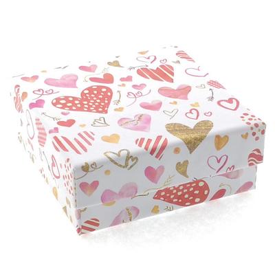 Gıpta Bx1004 Hediye Kutusu 9X9x3cm Hearts White Color