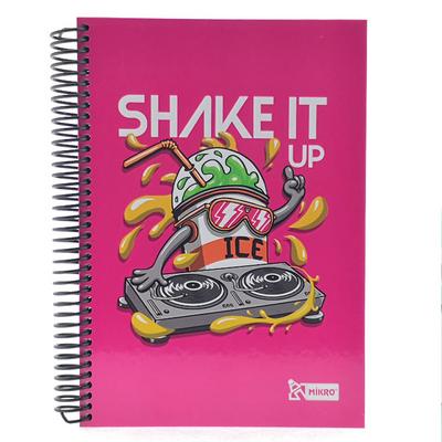 Mikro Sert Kapak Spiralli Defter 17X24cm 120 Yaprak Kareli Design Shake It Up