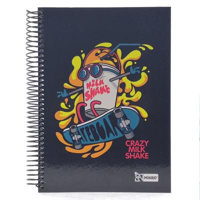 Mikro Sert Kapak Spiralli Defter 17X24cm 120 Yaprak Kareli Design Milk Shake