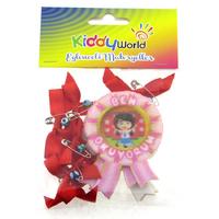 Kiddy World Keçe Motivasyon Rozeti 6'Lı Ben Okuyorum Pembe
