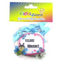 Kiddy World Keçe Motivasyon Rozeti 6'Lı Yıldız Öğrenci Yatay Mavi