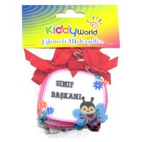 Kiddy World Keçe Motivasyon Rozeti 6'Lı Sınıf Başkanı Kırmızı