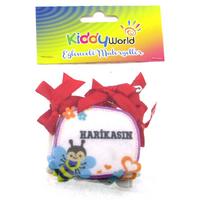 Kiddy World Keçe Motivasyon Rozeti 6'Lı Harikasın Yatay Kırmızı