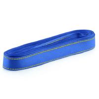 Kurdele Saten 20Mm 10 Metre Mavi Altın Yaldızlı