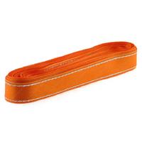 Kurdele Saten 20Mm 10 Metre Turuncu Gümüş Yaldızlı