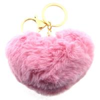 Motto 7354 Peluş Kalp Anahtarlık Açık Pembe