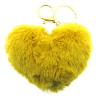 Motto 7354 Peluş Kalp Anahtarlık Gold