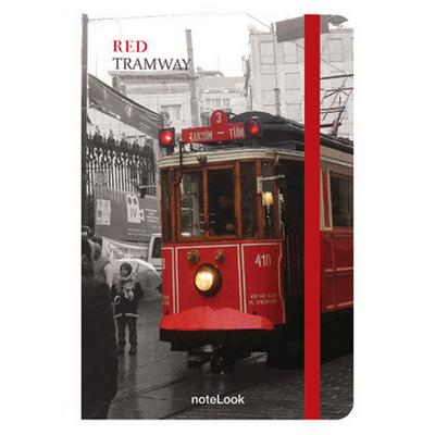 Scrikss Notelook A5 Defter Red Tramway Çizgisiz