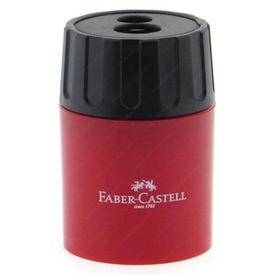 Faber-Castell Geniş Hazneli Çiftli Kalemtraş Kırmızı