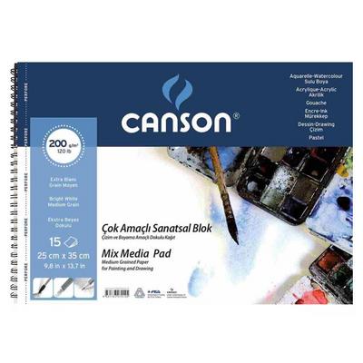 Canson Sulu Boya Defteri 200Gr 25X35cm 15 Yaprak