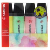 Stabilo Boss Original Fosforlu Kalem Pastel Set 4'Lü Set 1