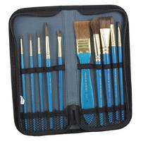 Daler Rowney Doğal Kıl Fırça Seti 10'Lu Çantalı