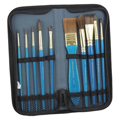 Daler Rowney Doğal Kıl Fırça Seti 10'Lu Çantalı