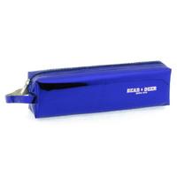 Bear & Deer Kc0116 Metalik Kalem Çantası Mavi