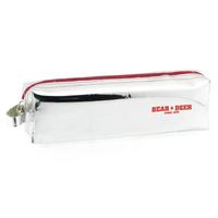 Bear & Deer Kc0116 Metalik Kalem Çantası Gümüş