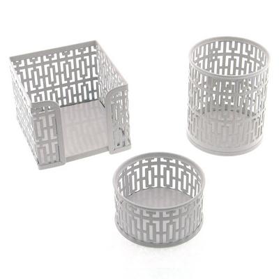 Metal Masaüstü Set 3'Lü Lines Beyaz