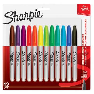 Sharpie Permanent Marker Fine 12 Renk