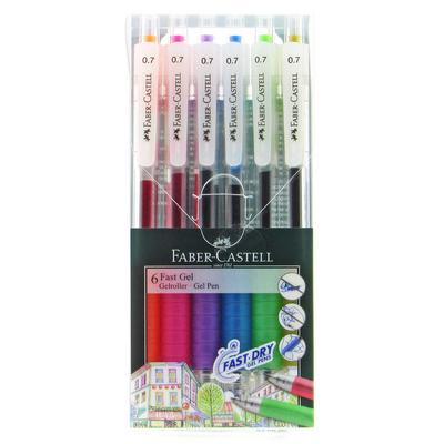 Faber-Castell Fast Gel Hızlı Kuruyan Jel Kalem 0,7Mm 6 Renk Set