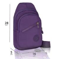 Cambridge Polo 50048 Krinkıl Çapraz Sırt Çantası Mor