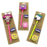 Kiddy World 01041 Kalem Silgi Kalemtıraş Seti Kız Modeller