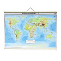 Odak Dünya Siyasi Ve Fiziki Harita 50X70cm Orta Boy